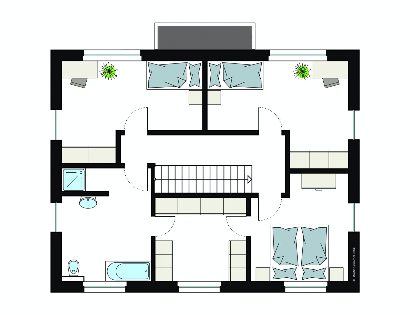 Fertighaus ProFamily 167/20 von ProHaus Schlüsselfertig ab 397436€, Satteldach-Klassiker Grundriss 2