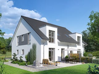 Fertighaus ProGeneration 119-119/20 von ProHaus Schlüsselfertig ab 317952€, Satteldach-Klassiker Außenansicht 1