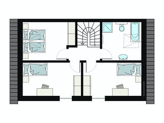 Fertighaus ProGeneration 119/20 von ProHaus Schlüsselfertig ab 298899€, Satteldach-Klassiker Grundriss 2