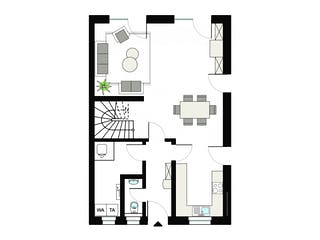 Fertighaus ProGeneration 129/20 von ProHaus Schlüsselfertig ab 388229€, Satteldach-Klassiker Grundriss 1