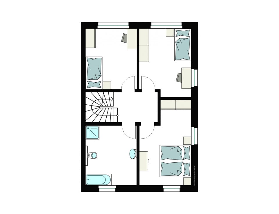 Fertighaus ProGeneration 129/20 von ProHaus Schlüsselfertig ab 388229€, Satteldach-Klassiker Grundriss 2