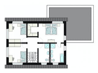 Fertighaus ProGeneration 132-47/20 von ProHaus Schlüsselfertig ab 495710€, Satteldach-Klassiker Grundriss 2
