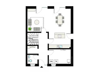 Fertighaus ProGeneration 135/20 von ProHaus Schlüsselfertig ab 325859€, Satteldach-Klassiker Grundriss 1