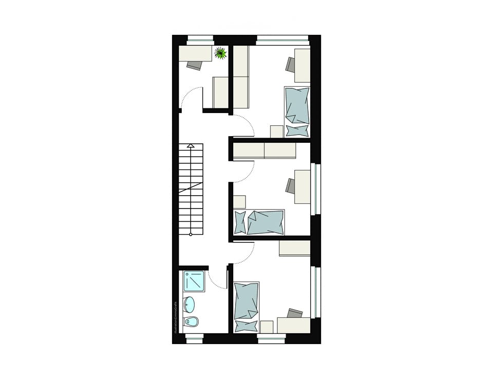 Fertighaus ProGeneration 148/20 von ProHaus Schlüsselfertig ab 403984€, Satteldach-Klassiker Grundriss 2