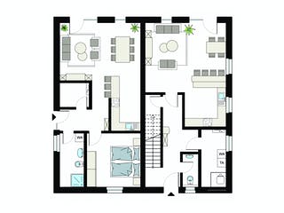Fertighaus ProGeneration 182-61/20 von ProHaus Schlüsselfertig ab 533609€, Satteldach-Klassiker Grundriss 1