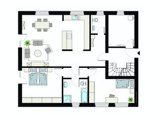 Fertighaus ProGeneration 231/20 von ProHaus Schlüsselfertig ab 530445€, Satteldach-Klassiker Grundriss 1