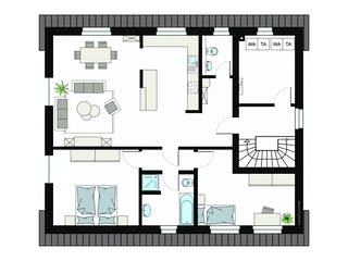 Fertighaus ProGeneration 231/20 von ProHaus Schlüsselfertig ab 530445€, Satteldach-Klassiker Grundriss 2