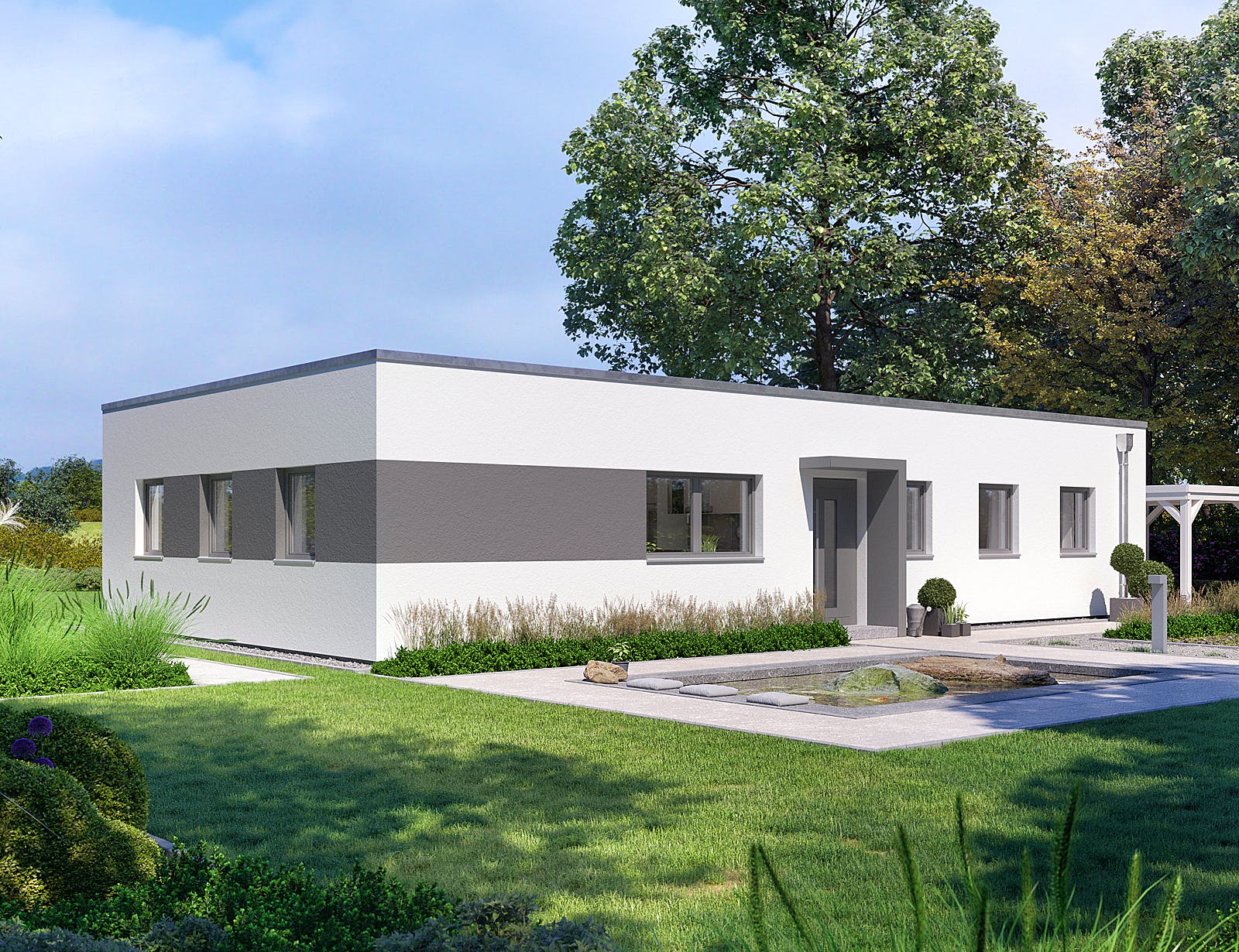 Fertighaus ProLife 106/20 von ProHaus Schlüsselfertig ab 304869€, Bungalow Außenansicht 1