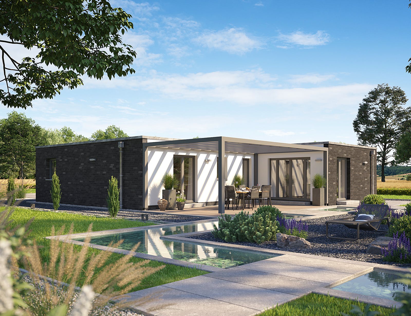 Fertighaus ProLife 117/20 von ProHaus Schlüsselfertig ab 334264€, Bungalow Außenansicht 1