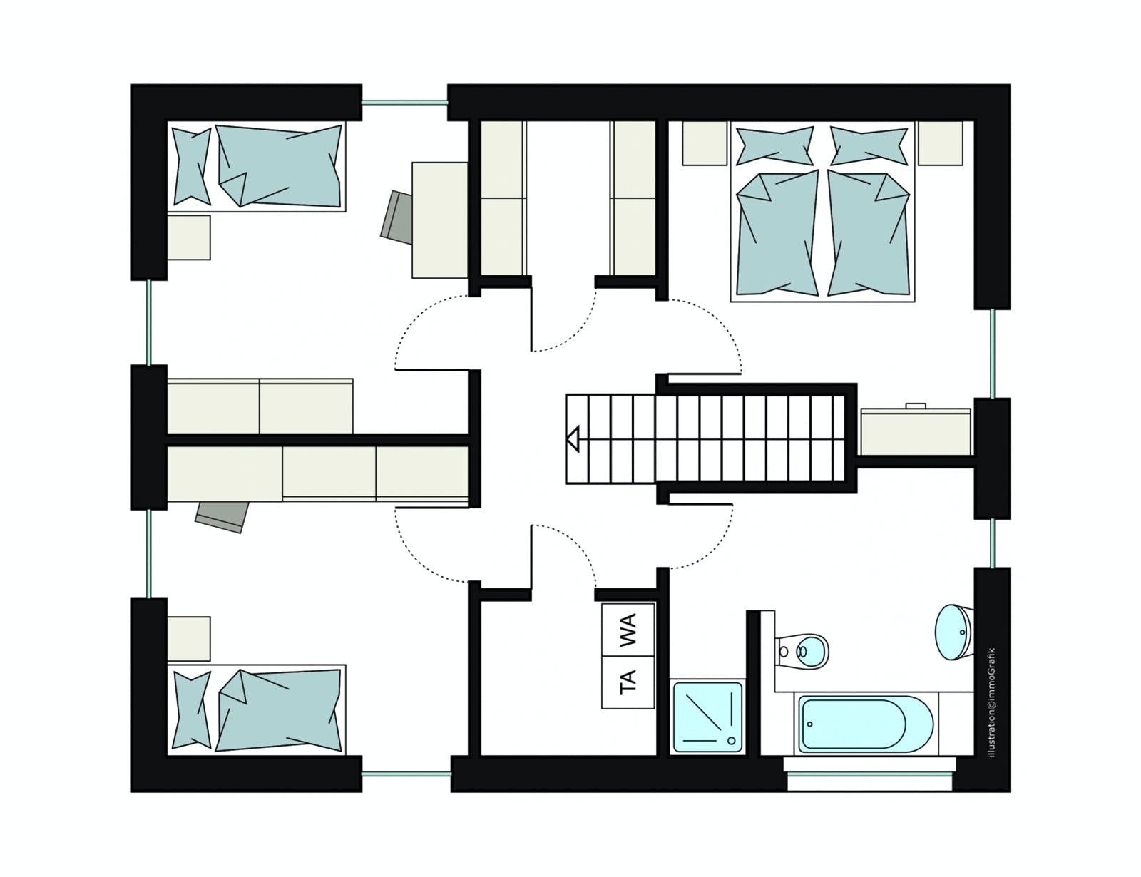 Fertighaus ProStyle 128/20 von ProHaus Schlüsselfertig ab 369808€, Stadtvilla Grundriss 2