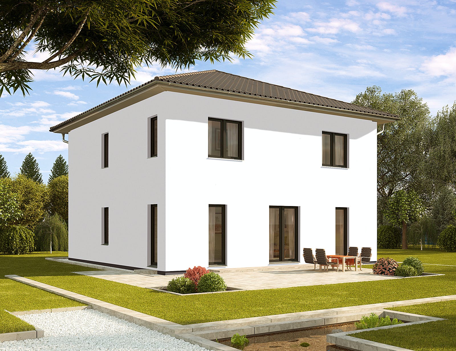 Fertighaus ProStyle 144/20 von ProHaus Schlüsselfertig ab 394538€, Stadtvilla Außenansicht 1