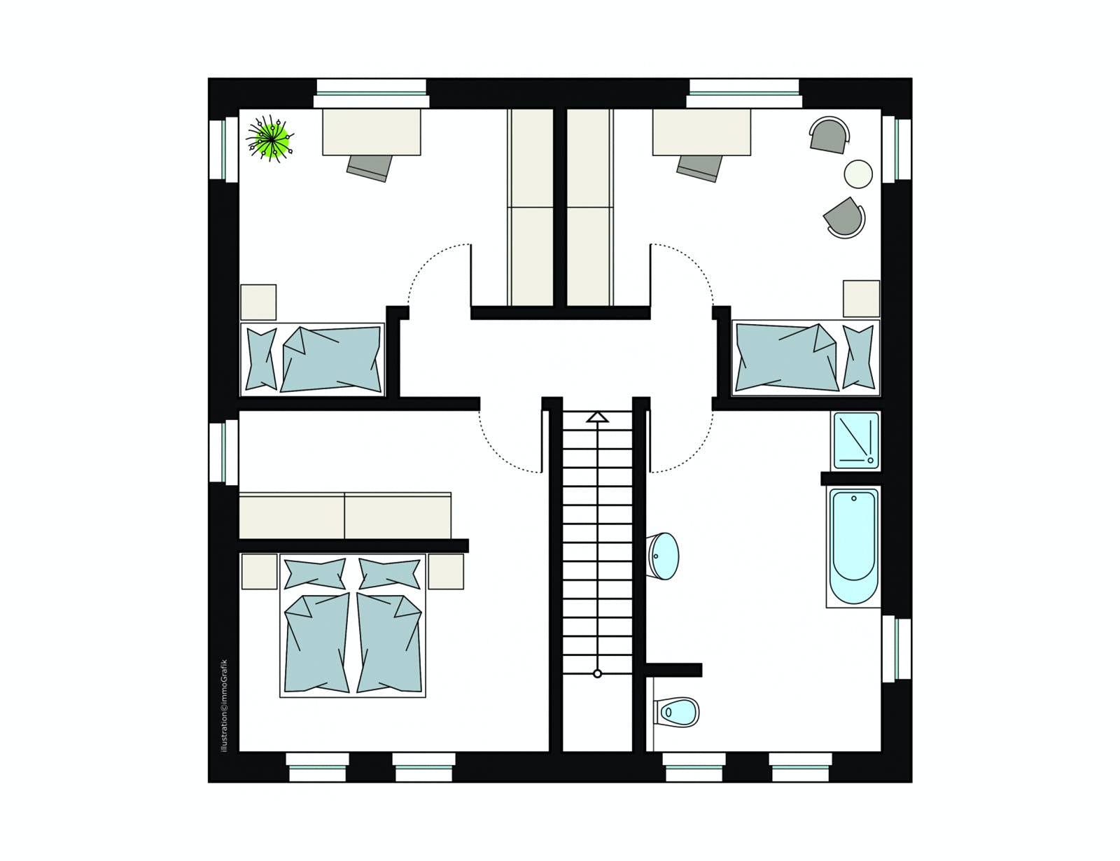 Fertighaus ProStyle 144/20 von ProHaus Schlüsselfertig ab 394538€, Stadtvilla Grundriss 2