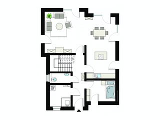 Fertighaus ProStyle 148/20 von ProHaus Schlüsselfertig ab 382459€, Satteldach-Klassiker Grundriss 1