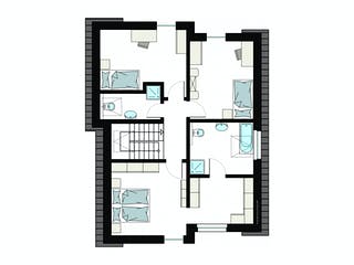 Fertighaus ProStyle 148/20 von ProHaus Schlüsselfertig ab 382459€, Satteldach-Klassiker Grundriss 2