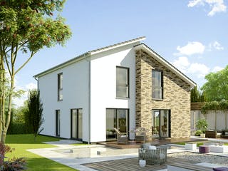 Fertighaus ProStyle152/20 von ProHaus Schlüsselfertig ab 395872€, Pultdachhaus Außenansicht 1