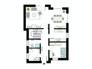 Fertighaus ProStyle152/20 von ProHaus Schlüsselfertig ab 395872€, Pultdachhaus Grundriss 1