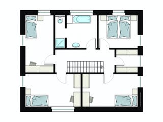 Fertighaus ProStyle158/20 von ProHaus Schlüsselfertig ab 426219€, Stadtvilla Grundriss 2