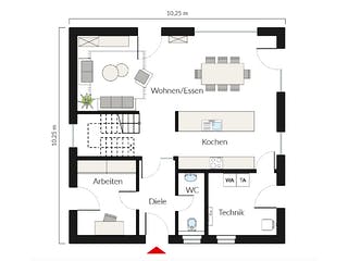 Fertighaus ProStyle 164/20 von ProHaus Schlüsselfertig ab 422501€, Stadtvilla Grundriss 1
