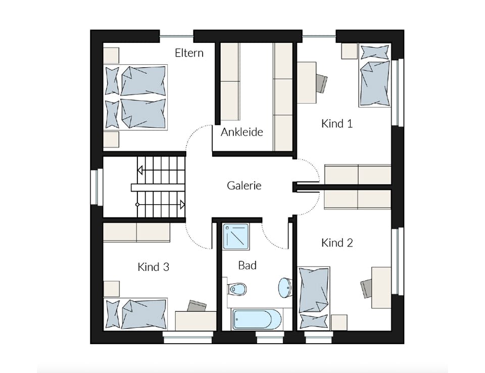 Fertighaus ProStyle 164/20 von ProHaus Schlüsselfertig ab 422501€, Stadtvilla Grundriss 2