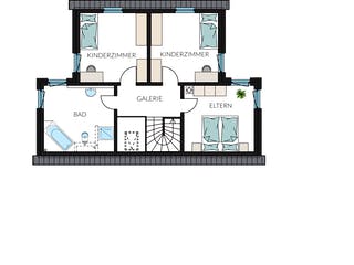Fertighaus ProStyle 135 von ProHaus Ausbauhaus ab 208949€, Pultdachhaus Grundriss 2