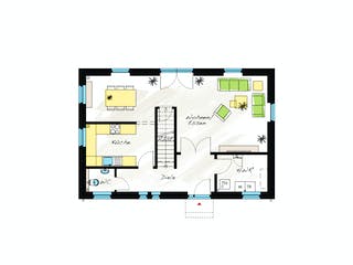 Fertighaus ProStyle 137 KK von ProHaus, Satteldach-Klassiker Grundriss 1