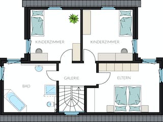 Fertighaus ProStyle 138 von ProHaus Ausbauhaus ab 186596€, Pultdachhaus Grundriss 1