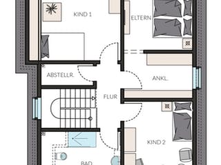 Fertighaus ProStyle144 - Jahres-Special von ProHaus Ausbauhaus ab 199999€, Satteldach-Klassiker Grundriss 2