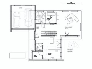 Fertighaus Pultdach Klassik 157 von LUXHAUS, Pultdachhaus Grundriss 1