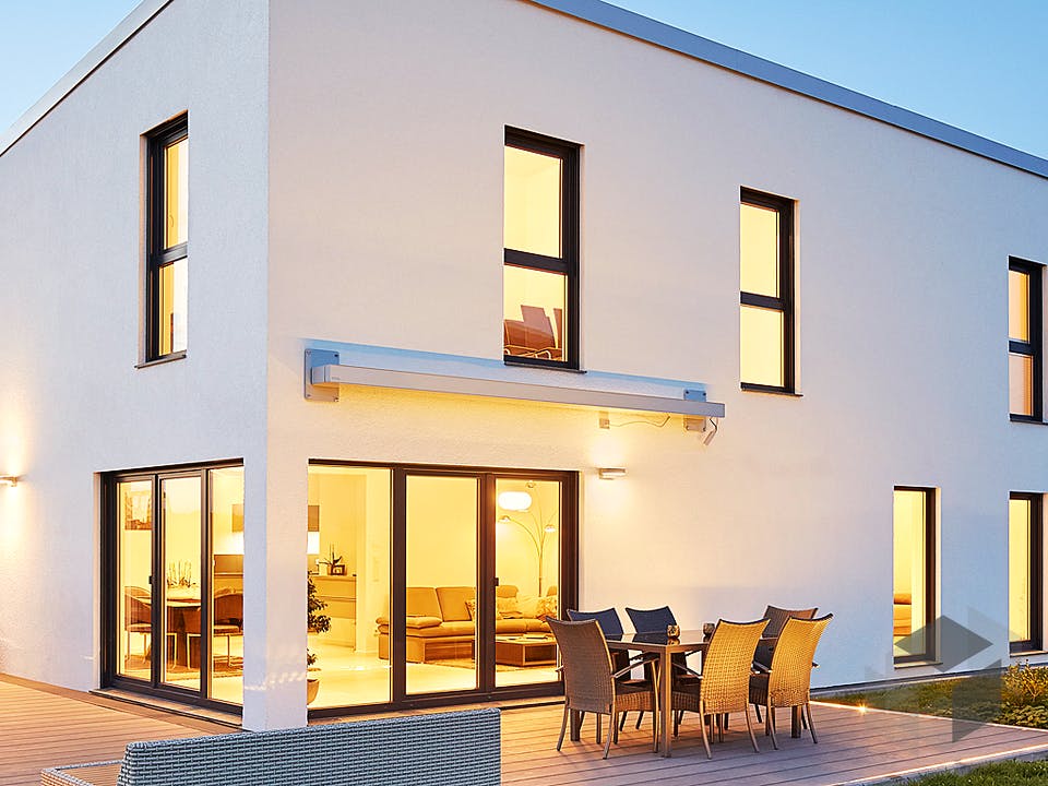 Pultdach Klassik 182 von LUXHAUS Außenansicht