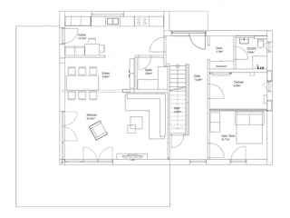 Fertighaus Pultdach Klassik 182 von LUXHAUS, Pultdachhaus Grundriss 1