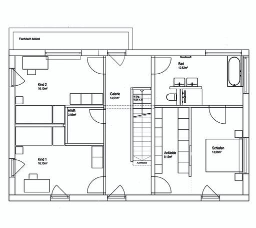 Luxhaus Pultdach Klassik 182 Floorplan 2
