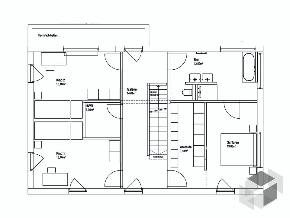 Pultdach Klassik 182 von LUXHAUS Grundriss
