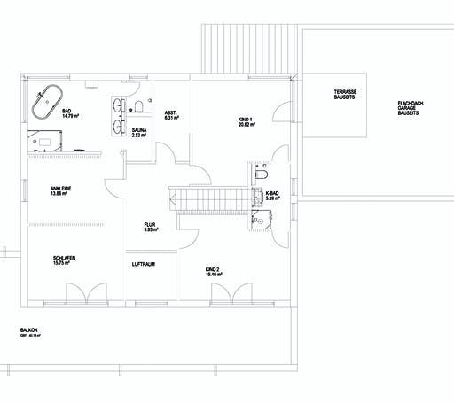 Luxhaus Pultdach Klassik 257 Floorplan 2