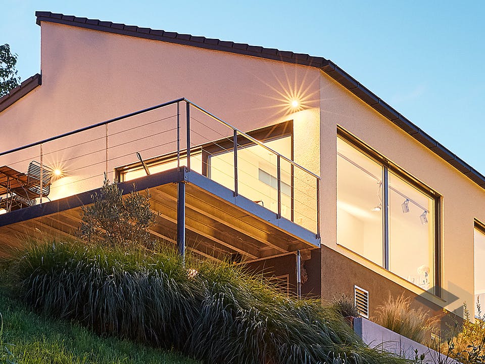 Pultdach Modern 102 von LUXHAUS Außenansicht