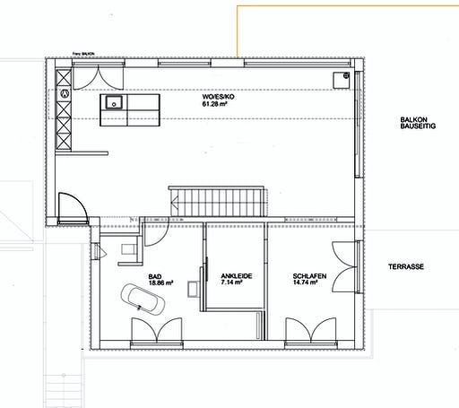 Luxhaus Pultdach Modern 102 Floorplan 1