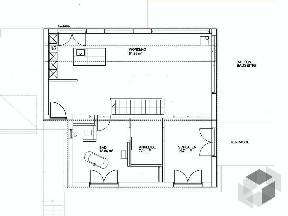 Pultdach Modern 102 von LUXHAUS Grundriss