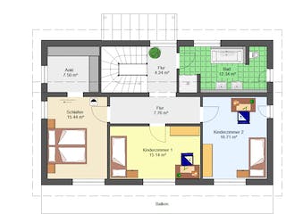 Fertighaus Pulthaus 166 von Suckfüll Energiesparhaus Schlüsselfertig ab 226970€, Pultdachhaus Grundriss 2