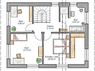 Fertighaus Pulthaus 127 von Suckfüll Energiesparhaus Schlüsselfertig ab 376313€, Pultdachhaus Grundriss 2