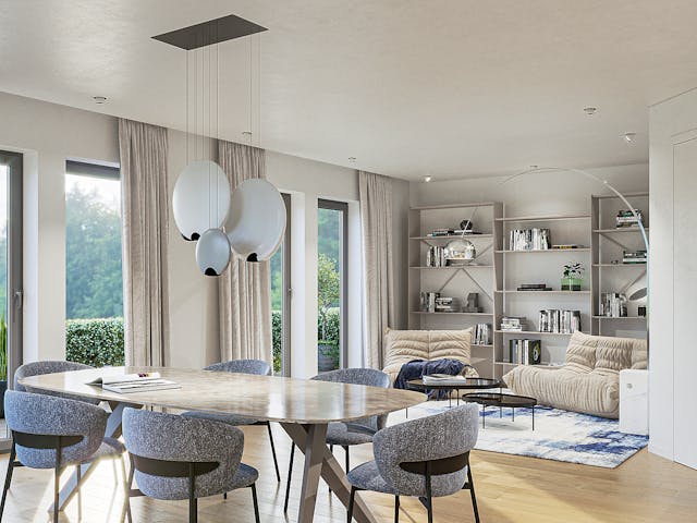 Massivhaus Bozen von P & P Massivhaus Schlüsselfertig ab 295000€, Satteldach-Klassiker Innenansicht 1