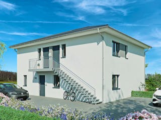 Massivhaus Garda von P & P Massivhaus Schlüsselfertig ab 525000€, Stadtvilla Außenansicht 1