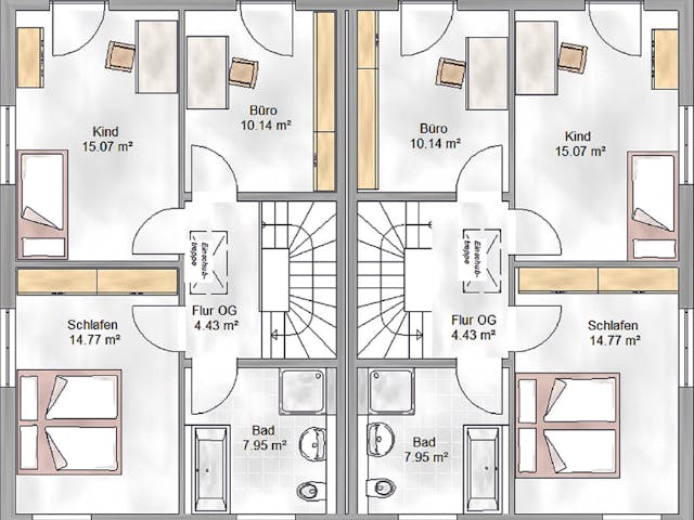 Massivhaus Graz von P & P Massivhaus Schlüsselfertig ab 279000€, Stadtvilla Grundriss 2