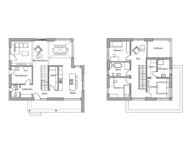 Massivhaus München von P & P Massivhaus Schlüsselfertig ab 410000€, Stadtvilla Grundriss 1 Massivhaus München von P & P Massivhaus Schlüsselfertig ab 410000€, Stadtvilla Grundriss 1