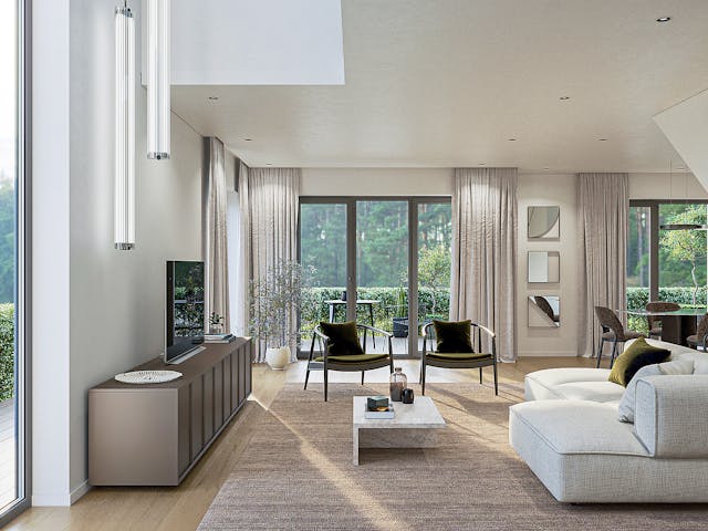 Massivhaus Neox Living - Reihenhaus von P & P Massivhaus Schlüsselfertig ab 355000€, Cubushaus Innenansicht 1