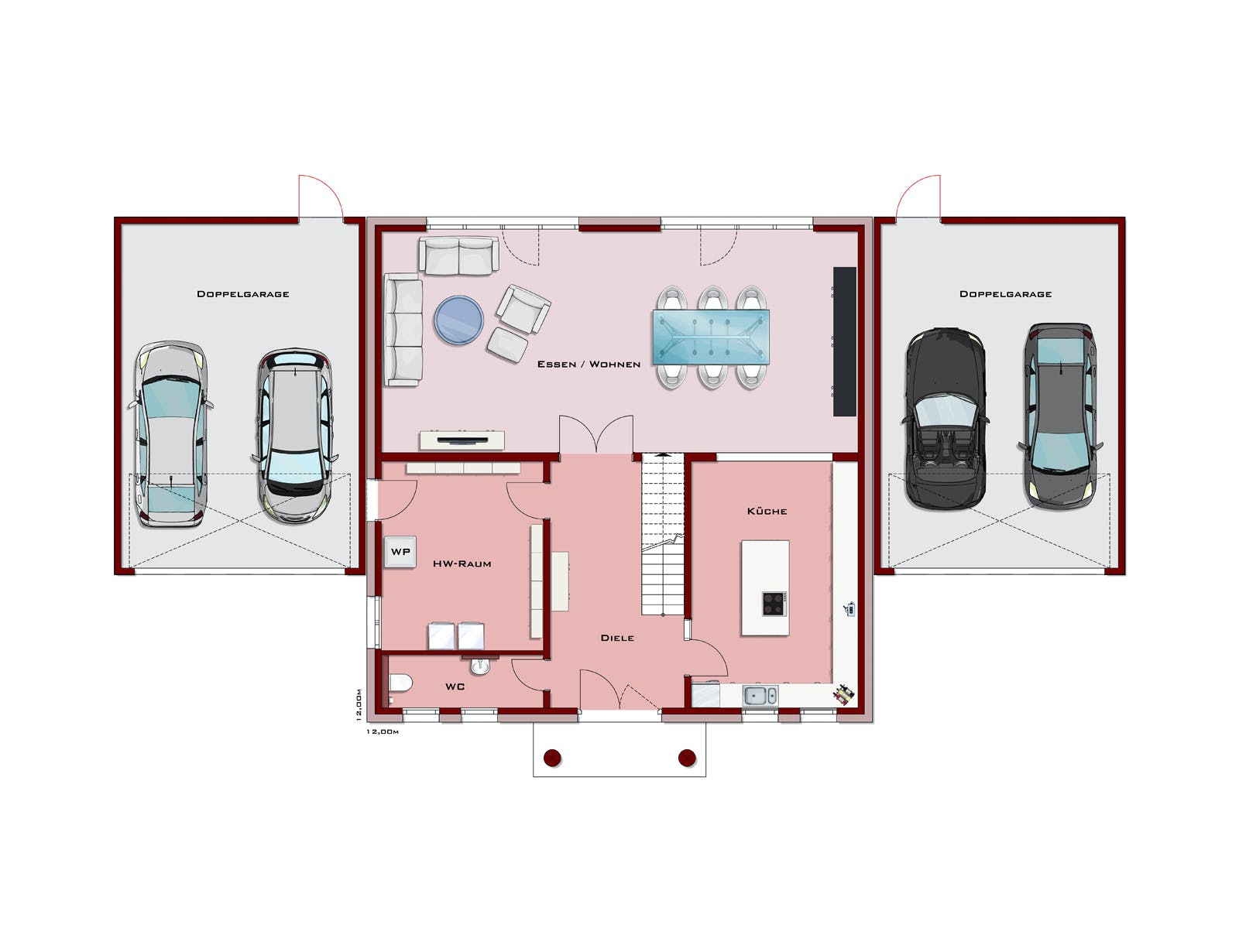 Massivhaus Q10 PHOENIX PALACE von Q-Logic…Wohncompany, Stadtvilla Grundriss 1