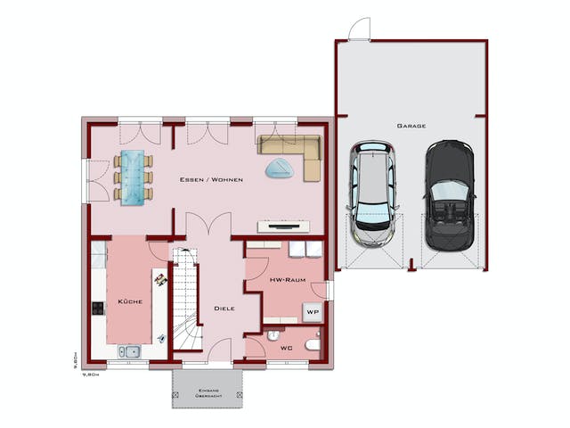 Massivhaus Q12 VILLA CLASSICA von Q-Logic…Wohncompany, Stadtvilla Grundriss 1
