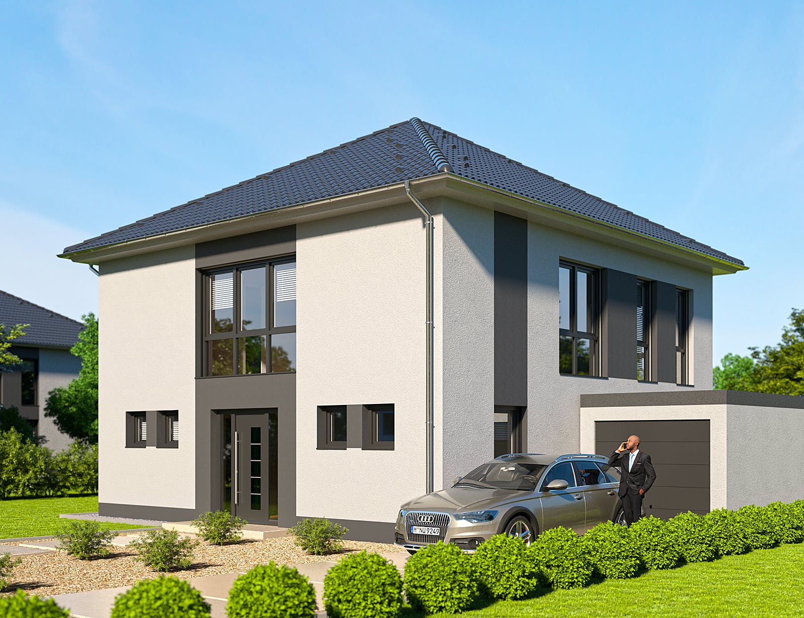 Massivhaus Q3 VILLA PHOENIX von Q-Logic…Wohncompany, Stadtvilla Außenansicht 1