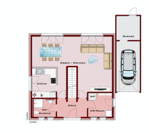 Massivhaus Q3 VILLA PHOENIX von Q-Logic…Wohncompany, Stadtvilla Grundriss 1