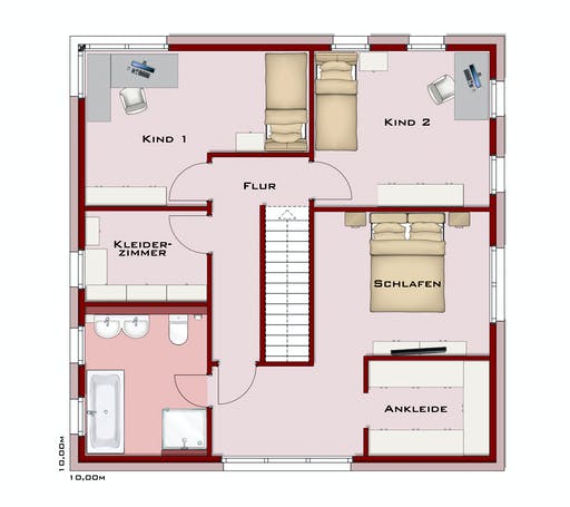 Massivhaus Q3 VILLA PHOENIX von Q-Logic…Wohncompany, Stadtvilla Grundriss 2
