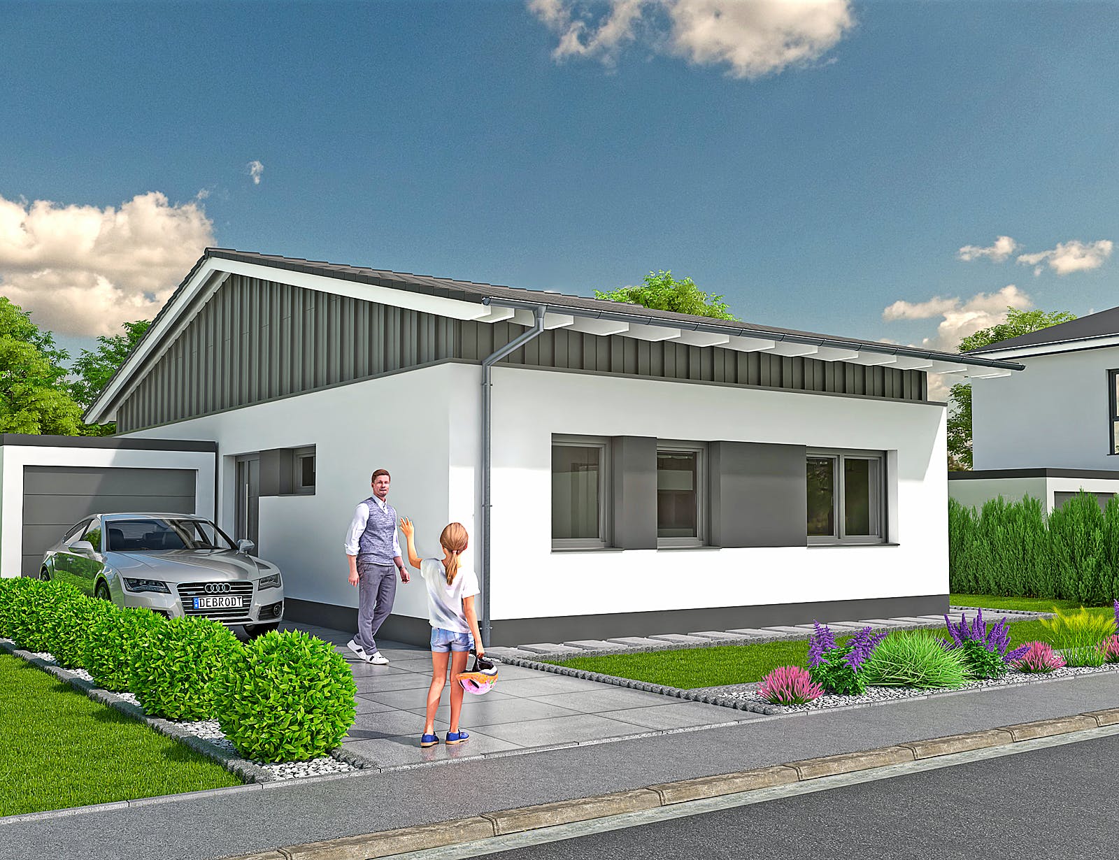 Massivhaus Q6 CONCEPT von Q-Logic…Wohncompany, Bungalow Außenansicht 1