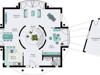 Fertighaus Quadrondo von STREIF Haus, Cubushaus Grundriss 1